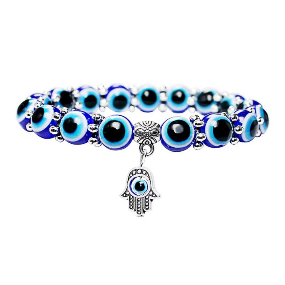 Evil Eye, Beaded Hamsa Hand Bracelet